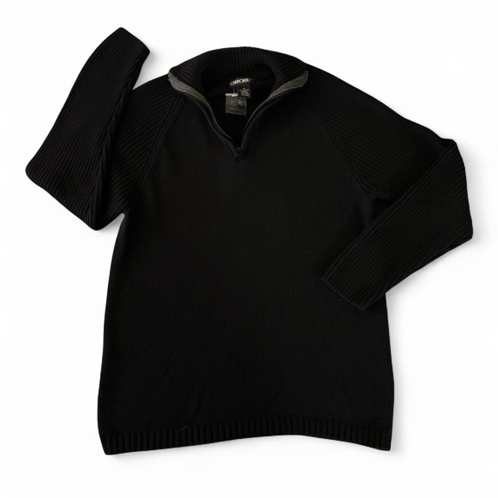 !! NWOT !!Cherokee Black Zip Up Men's Sweater